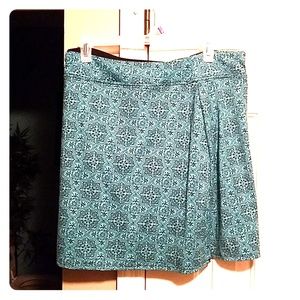 Teal and Black Pattern Skirt/Shorts